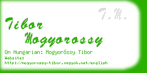 tibor mogyorossy business card