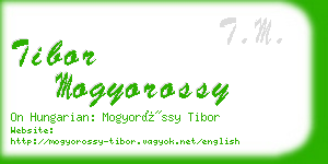 tibor mogyorossy business card